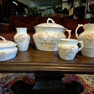 Antique Brown English Transfer Ware